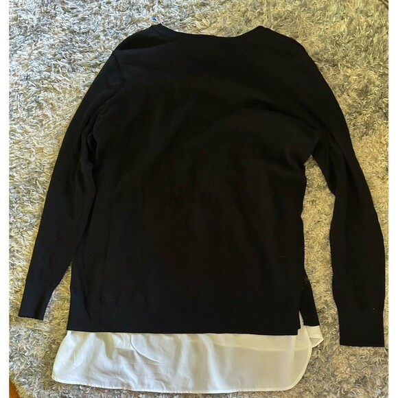 Simply‎ Vera Wang 1X Black Layer Look Lace Front Tunic Fairy Goth Office Dark - Picture 7 of 8